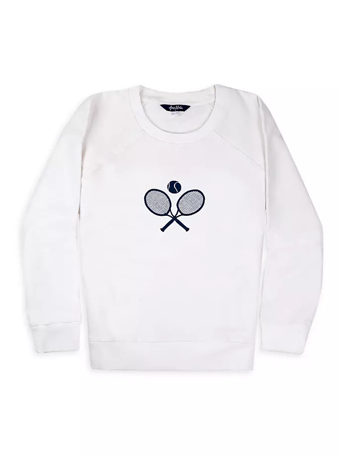 

Толстовка с круглым вырезом и вышивкой Tennis Racket Ame & Lulu, белый