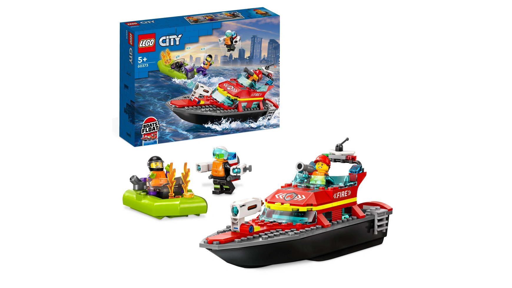 Lego City Пожарный катер lego city fire helicopter игрушка пожарной службы с вертолетом