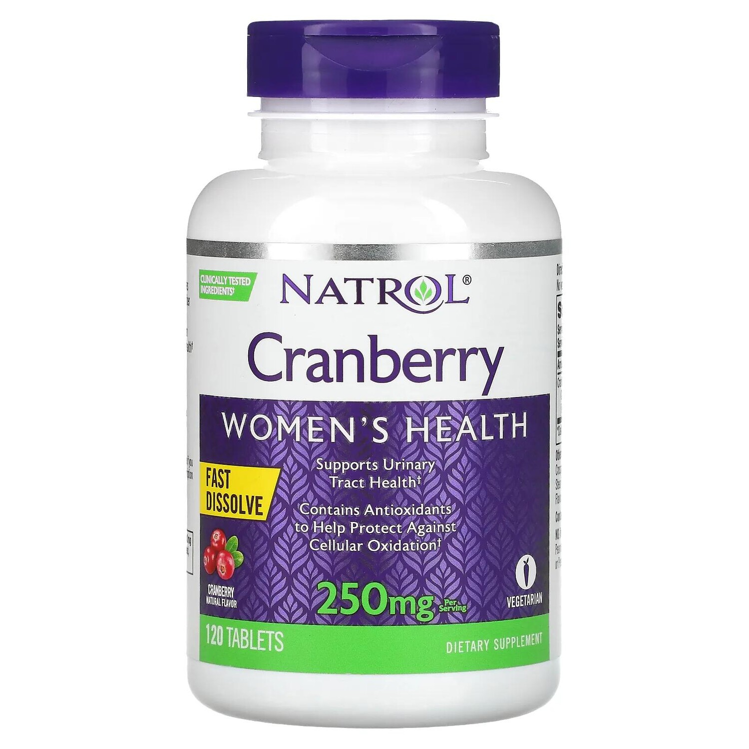

Natrol Быстрорастворимый продукт со вкусом клюквы 250 мг 120 таблеток