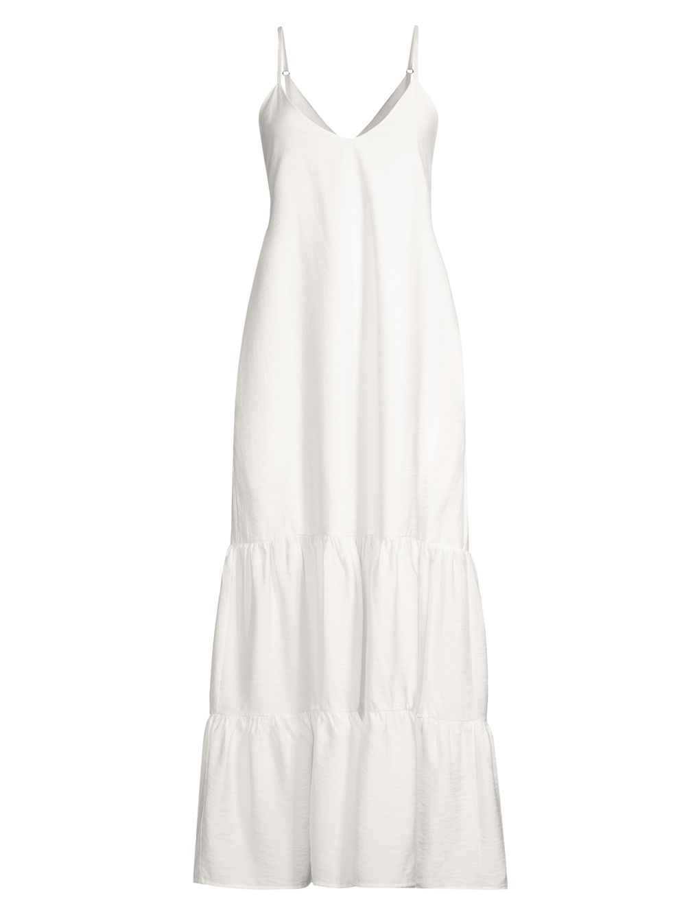 Ярусное платье макси Parker Peixoto, белый цена и фото