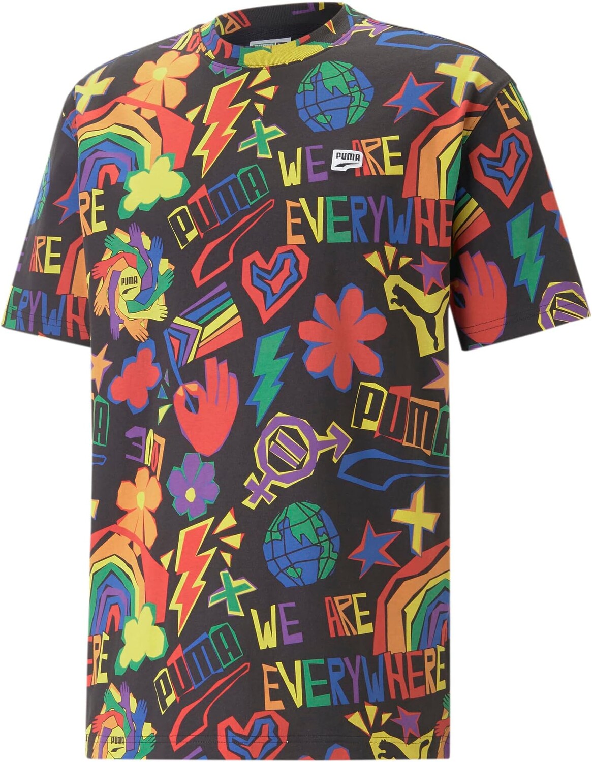 

Футболка с принтом Downtown Pride PUMA, цвет Puma Black/All Over Print