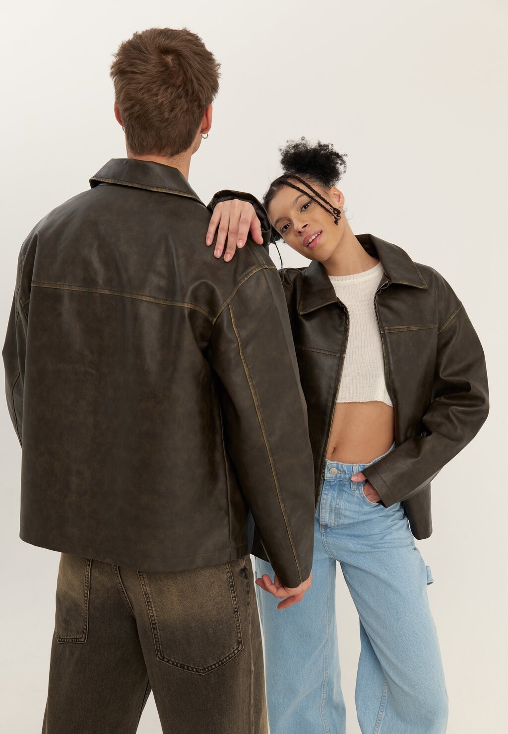 

Куртка из искусственной кожи Unisex YOURTURN, цвет dark brown