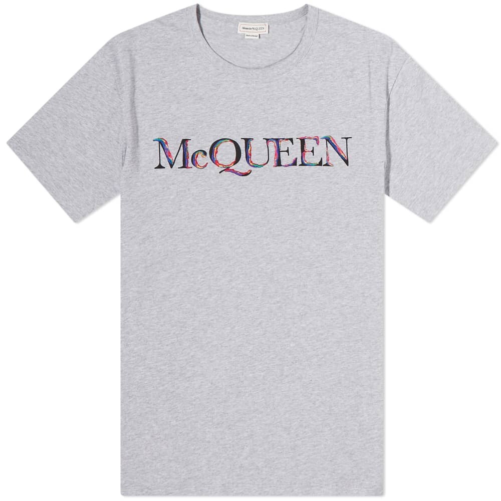 

Alexander McQueen Футболка с радужным логотипом