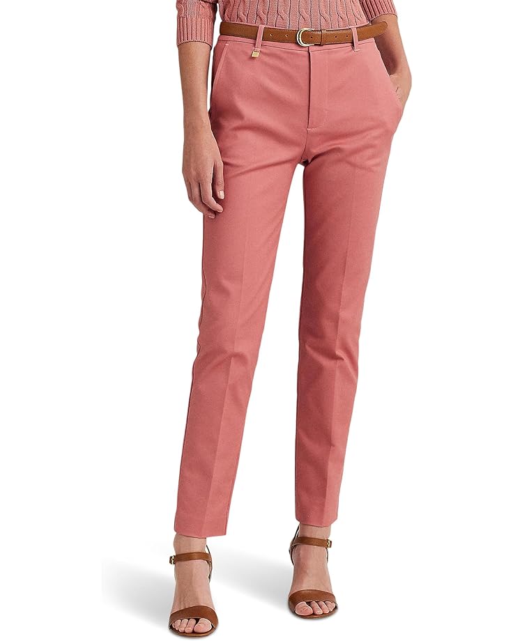 

Брюки LAUREN Ralph Lauren Double-Faced Stretch Cotton, розовый