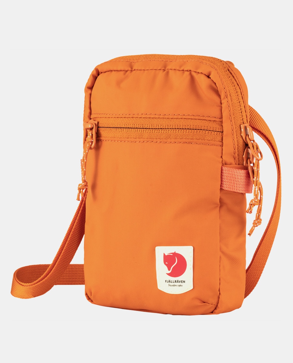 Маленькая оранжевая сумка через плечо с карманом и молнией из переработанного нейлона High Coast Fjällräven, оранжевый
