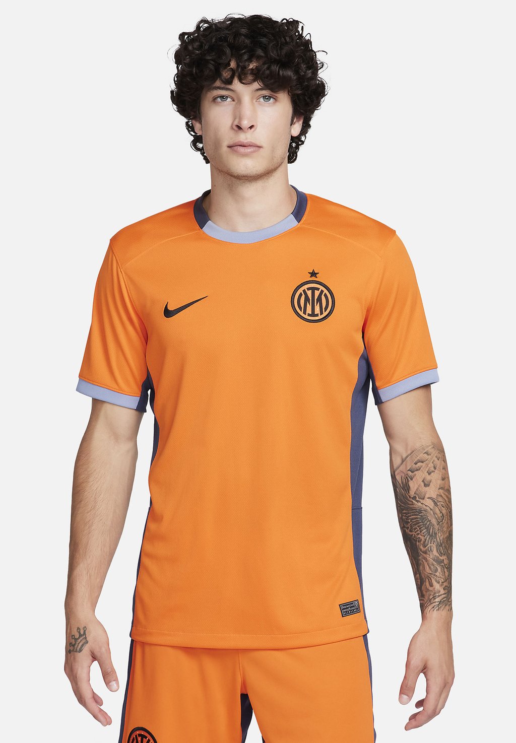 цена Спортивная футболка Inter Mailand Stadium Nike, цвет safety orange thunder blue ashen slate black