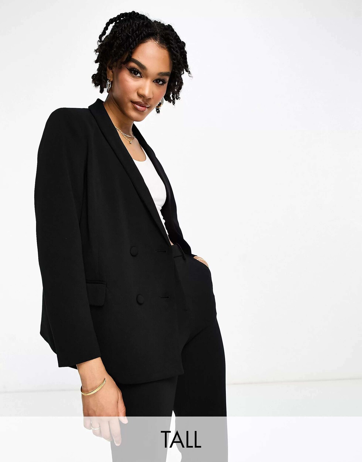 

Черный комбинезон двубортного пиджака Vero Moda