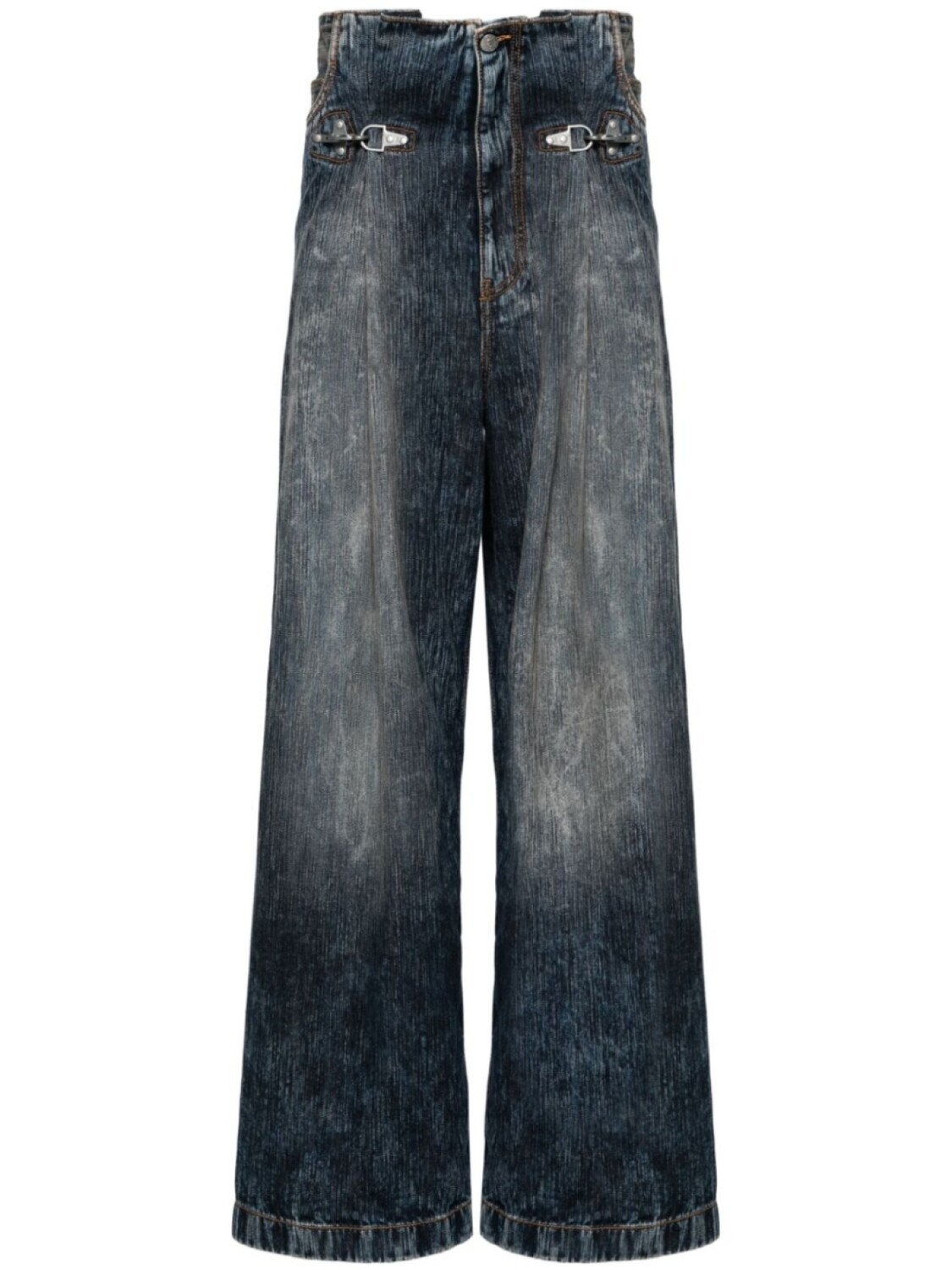 

Acne Studios джинсы со складками, синий