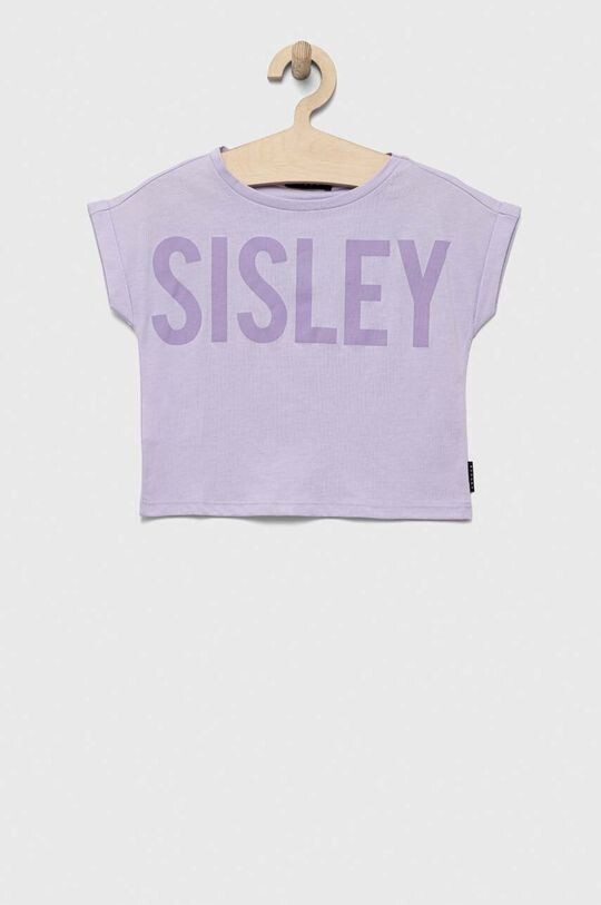 

Детская футболка Sisley из хлопка, фиолетовый