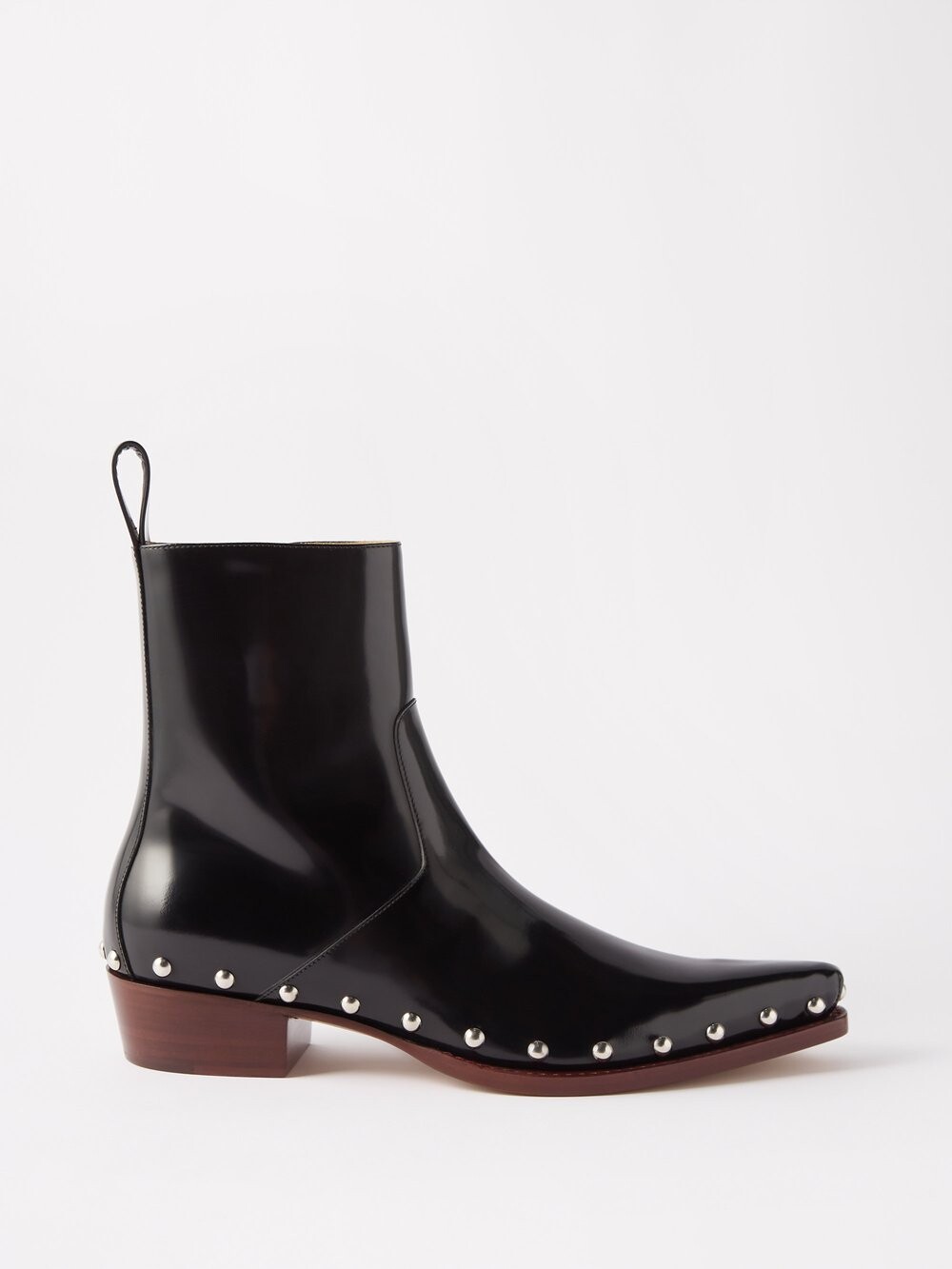 

Лакированные ботинки с шипами Bottega Veneta, черный