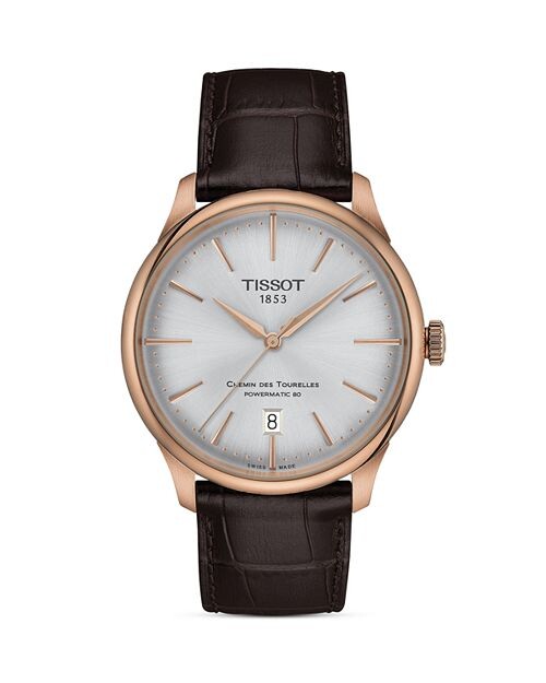 

Часы Chemin des Tourelles Powermatic 80, 39 мм Tissot, цвет Silver