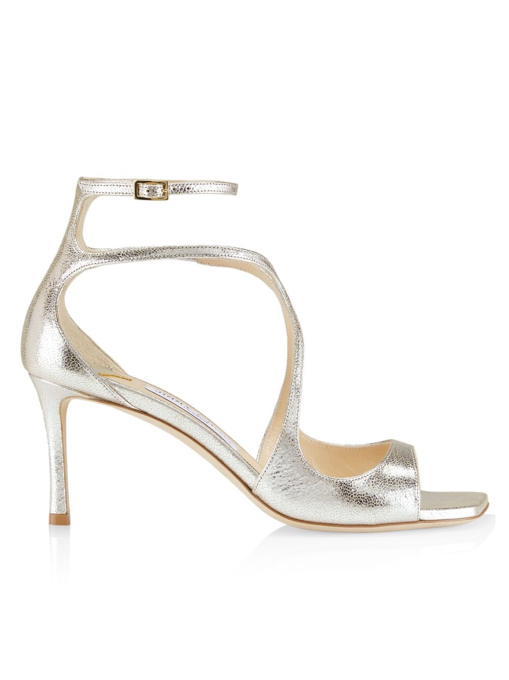 

Блестящие кожаные сандалии Azia 75MM Jimmy Choo