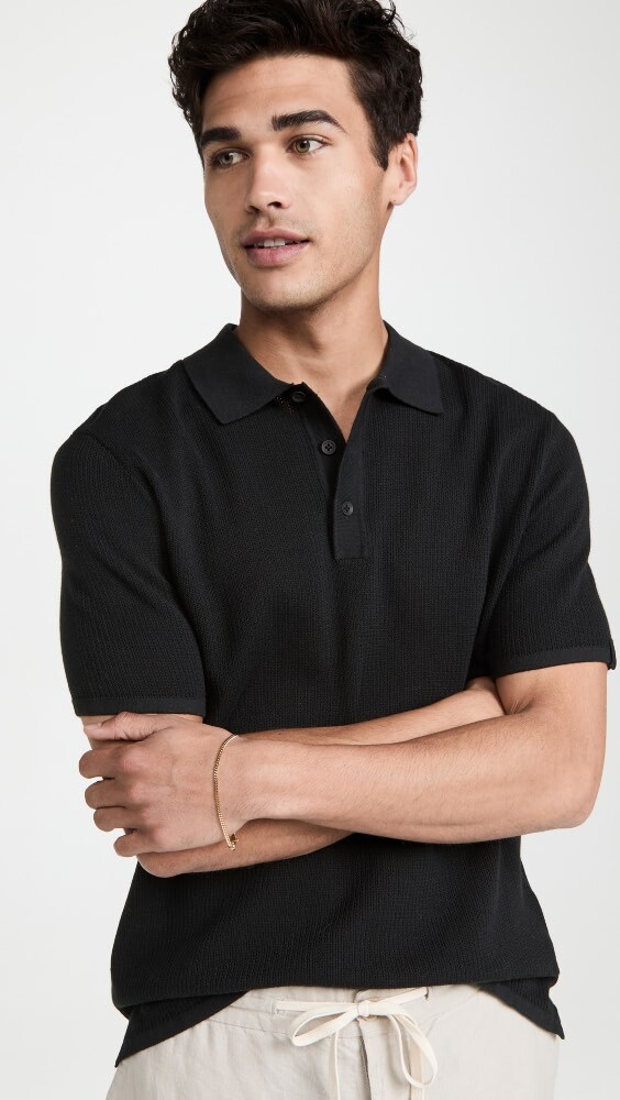 

Поло Rag & Bone Harvey Knit, черный
