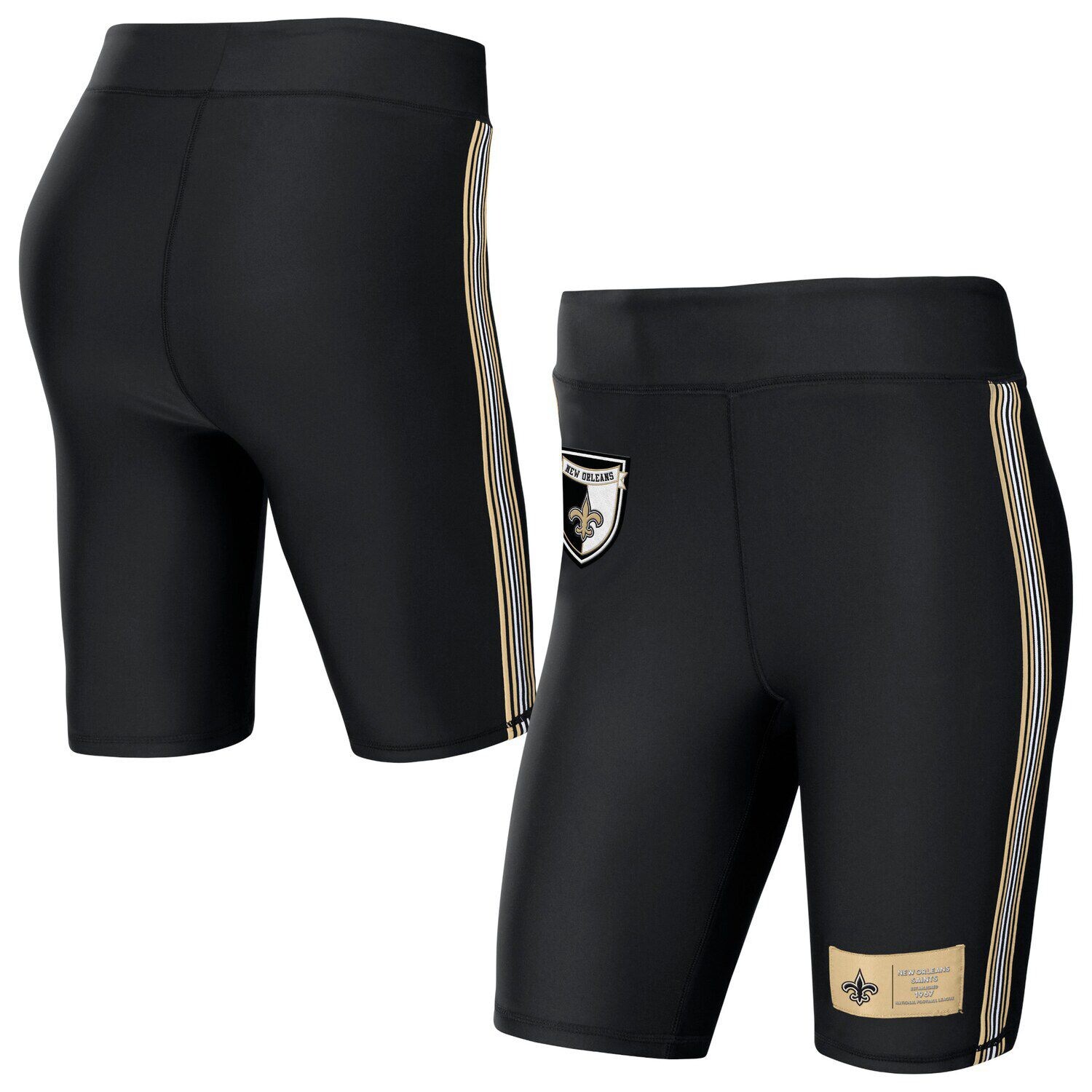 

Женские черные байкерские шорты Erin Andrews New Orleans Saints WEAR