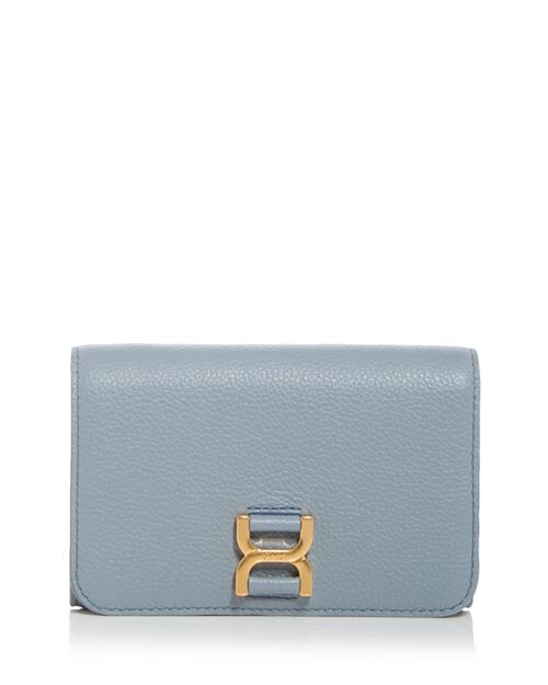 

Компактный кожаный кошелек Marcie среднего размера Chloe, цвет Blue