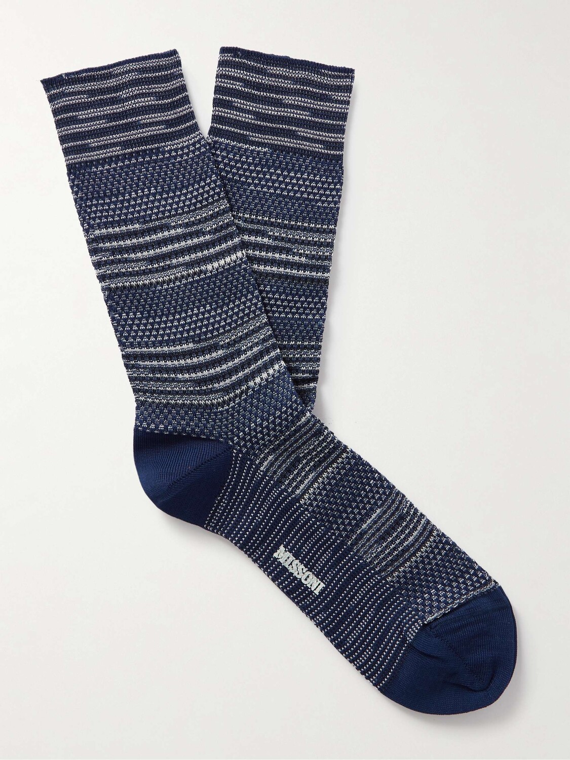 

Полосатые носки из смесового хлопка MISSONI, синий
