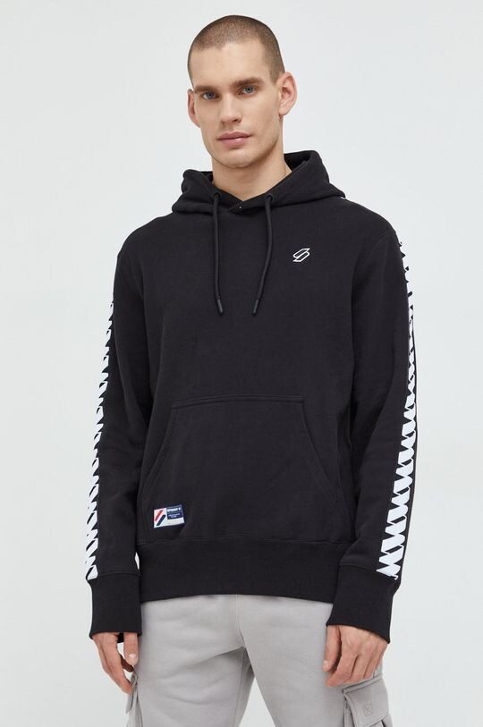 

Хлопковая толстовка Superdry, черный