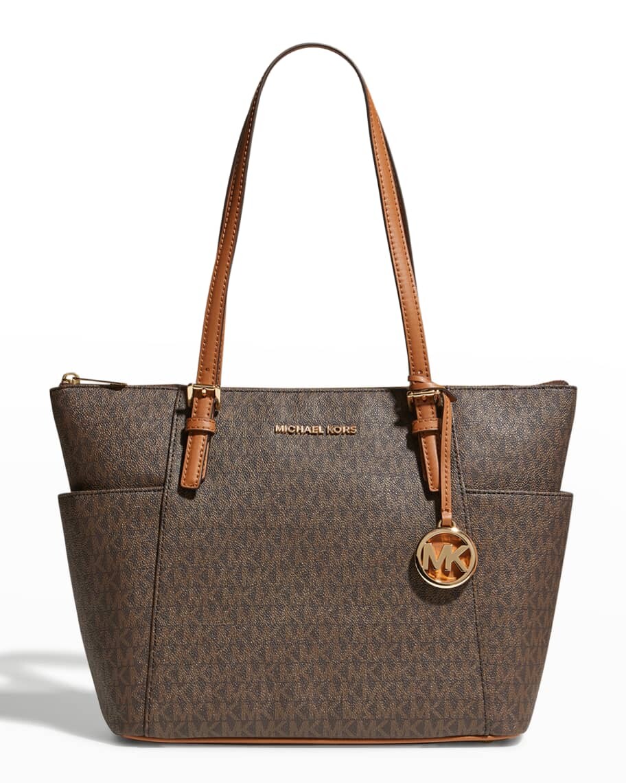 

Сумка-тоут East-West с монограммой на молнии MICHAEL Michael Kors