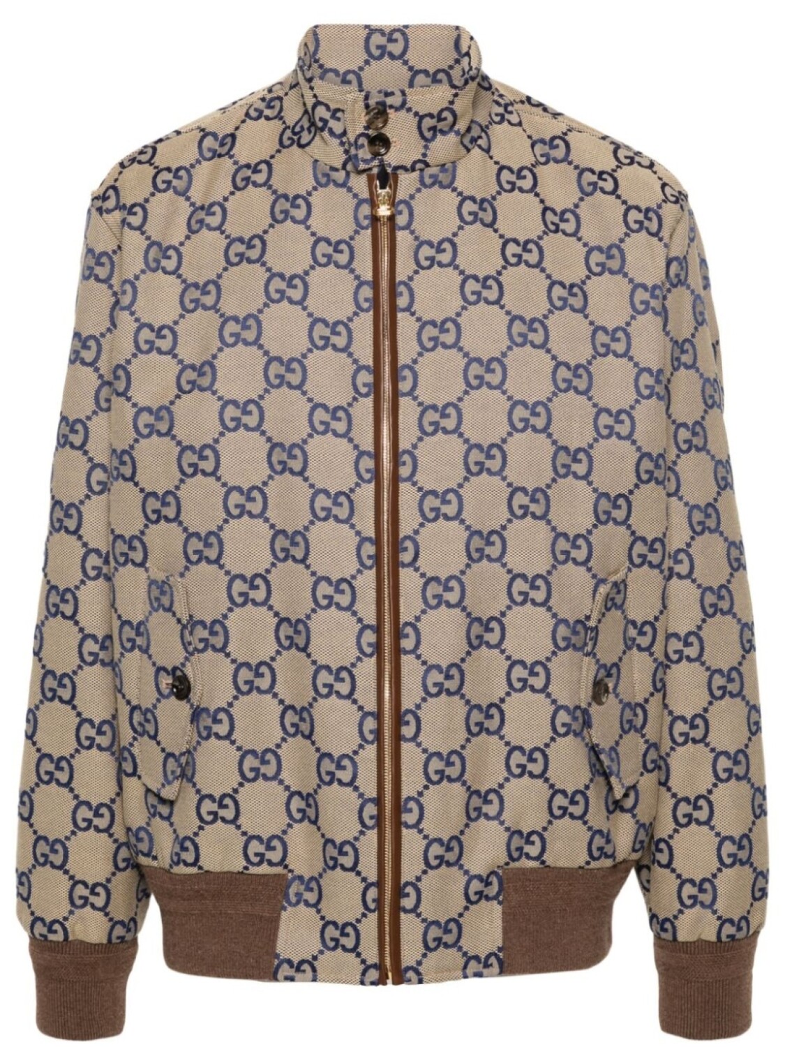 

Gucci бомбер с логотипом GG, нейтральный цвет