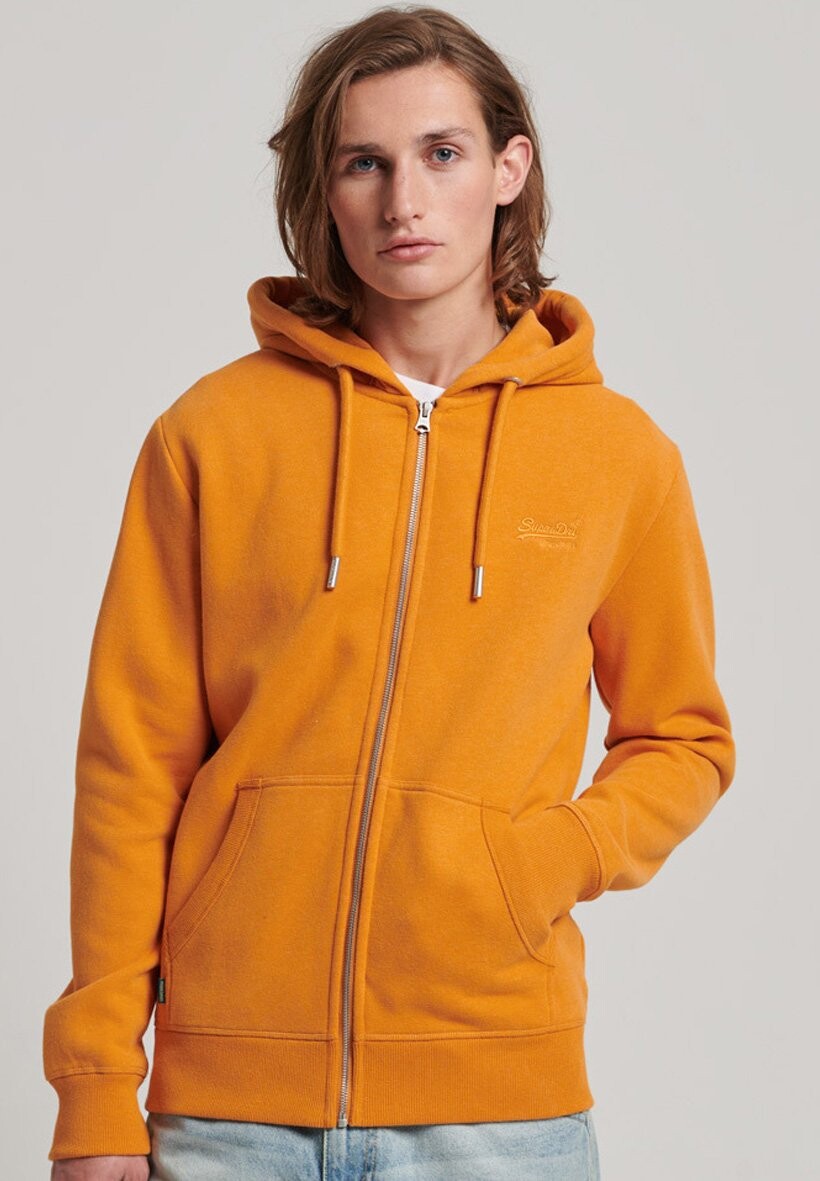 

Толстовка на молнии Superdry Vintage Logo Emb, thrift gold marl, Оранжевый