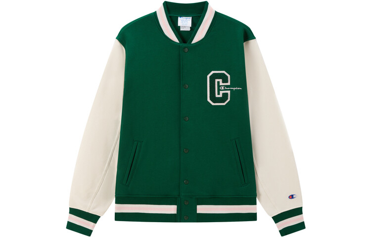 

Бейсбольная майка унисекс Champion, цвет Green and white stitching