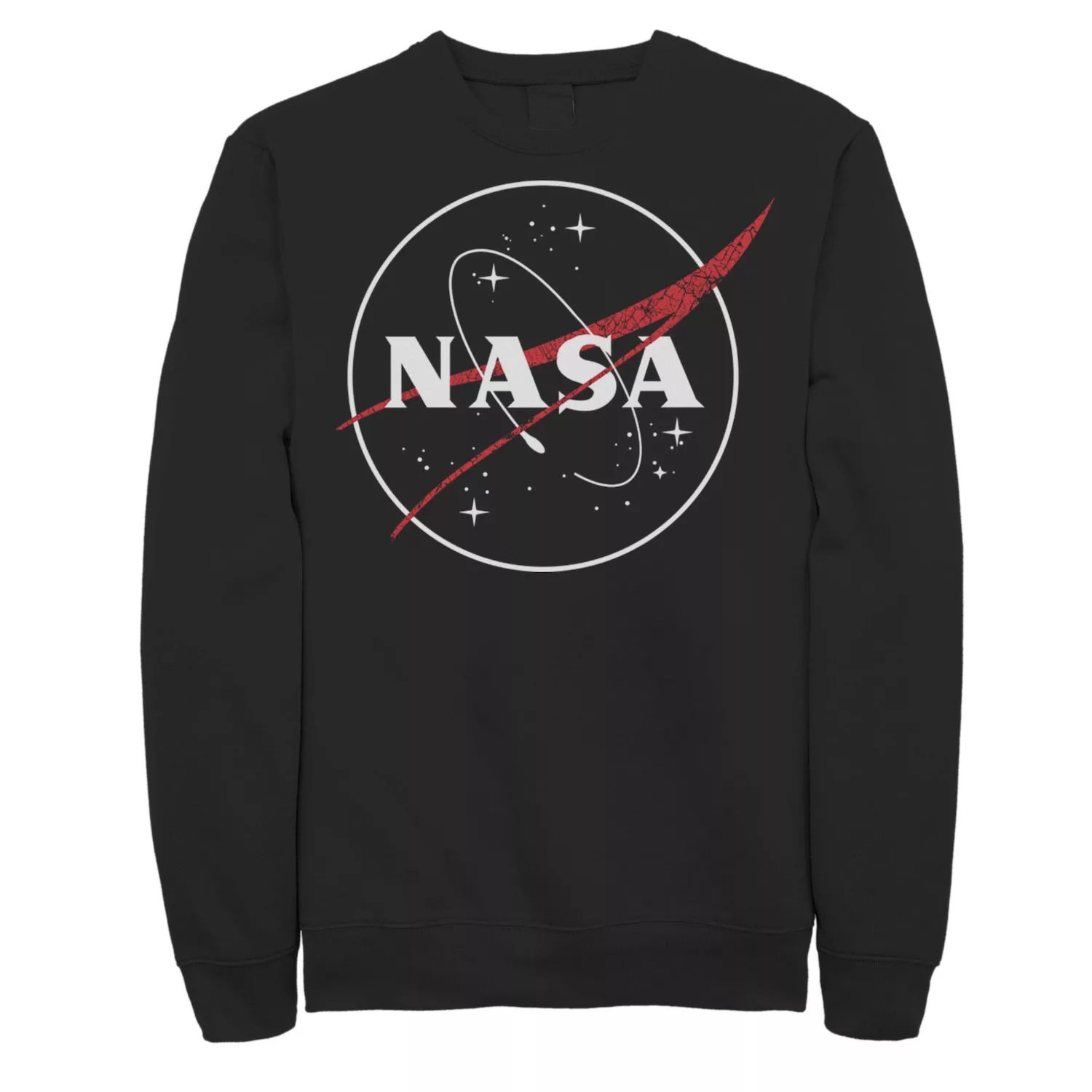 Мужской флисовый пуловер с полым круглым логотипом NASA Licensed Character