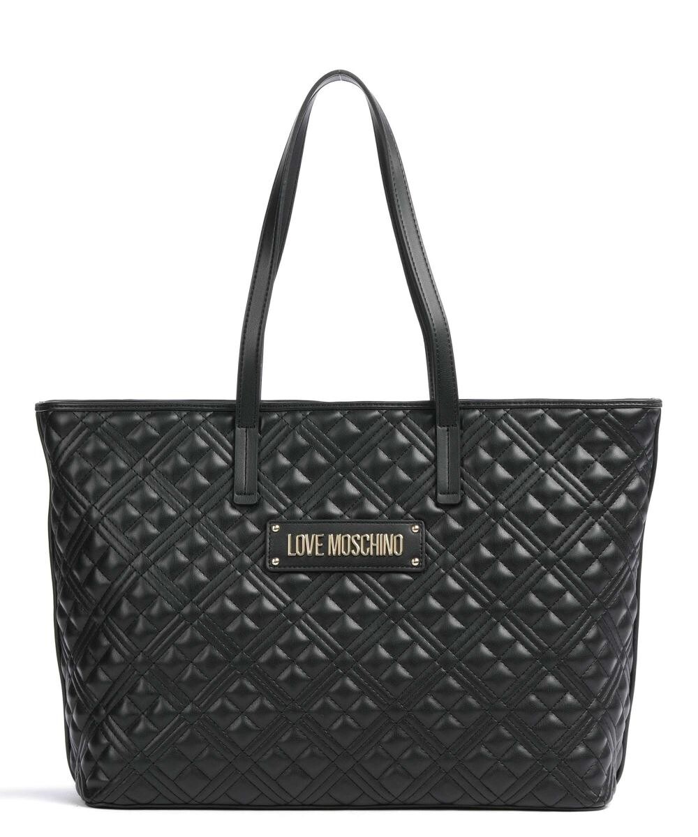 

Стеганый шопер из искусственной кожи Love Moschino, черный