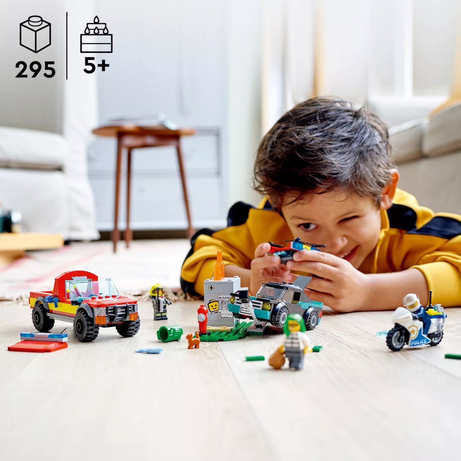 

LEGO City: пожарно-спасательная служба и полицейская погоня (60319), конструктор (295 деталей) LEGO