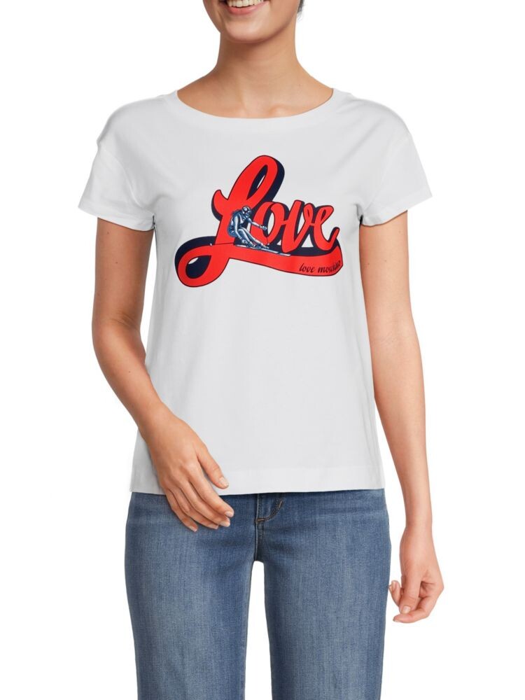 

Футболка с графическим логотипом Love Moschino, цвет Optical White