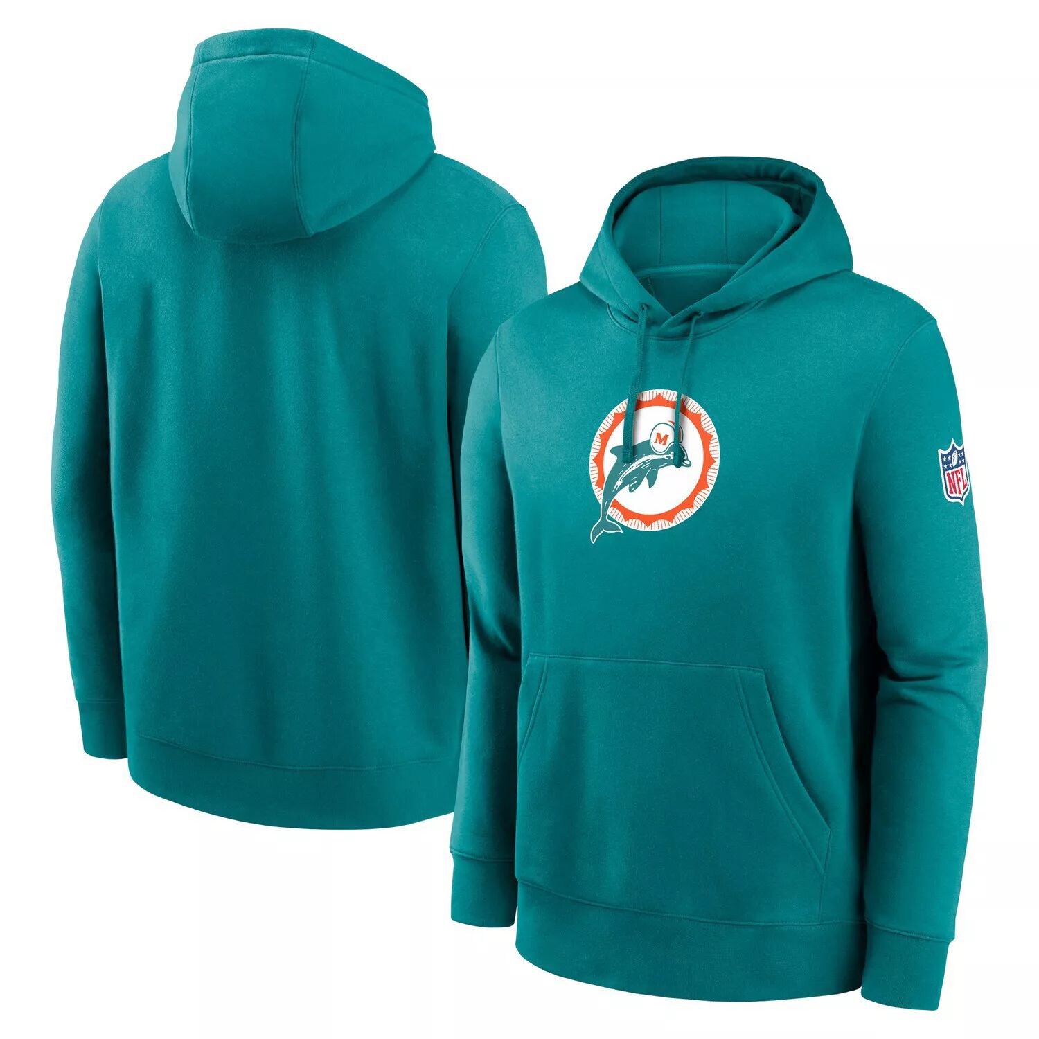

Мужской пуловер с капюшоном Aqua Miami Dolphins 2023 Sideline Club Alternate Tri-Blend Nike