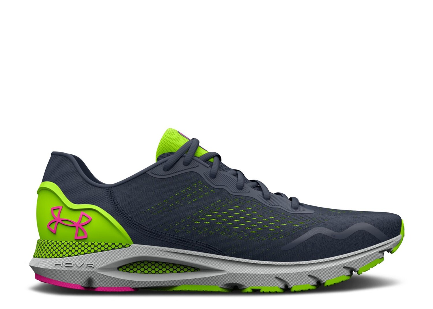 

Кроссовки Under Armour Hovr Sonic 6 'Downpour Grey Lime Surge', серый