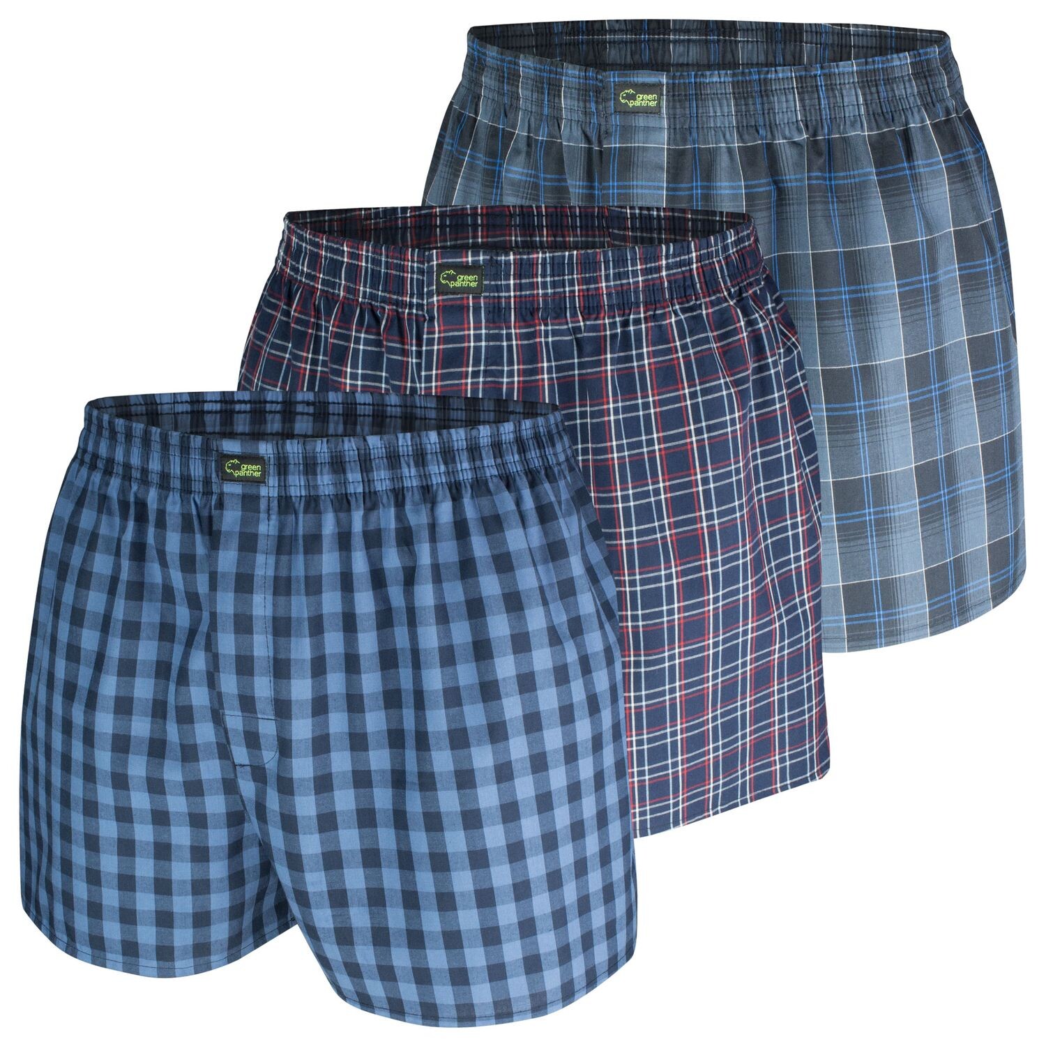 

Боксеры green panther Webboxershorts 3 шт, цвет Navy / Karo