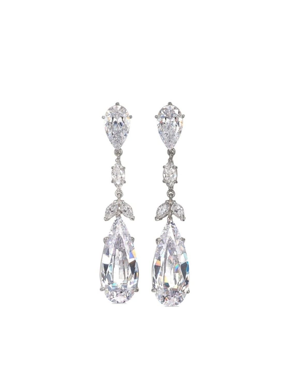 

Серьги Calla Lily из белого золота с бриллиантами Anabela Chan, серебряный