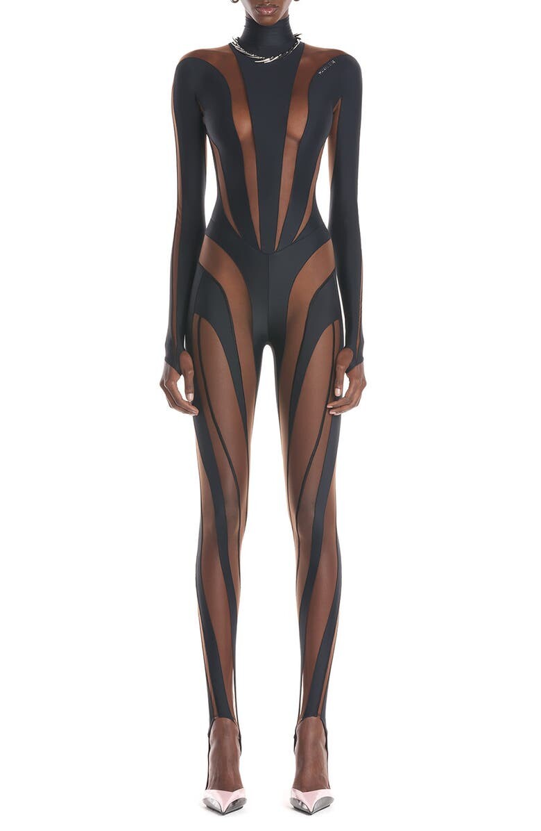 

Комбинезон со вставками Spiral Illusion MUGLER