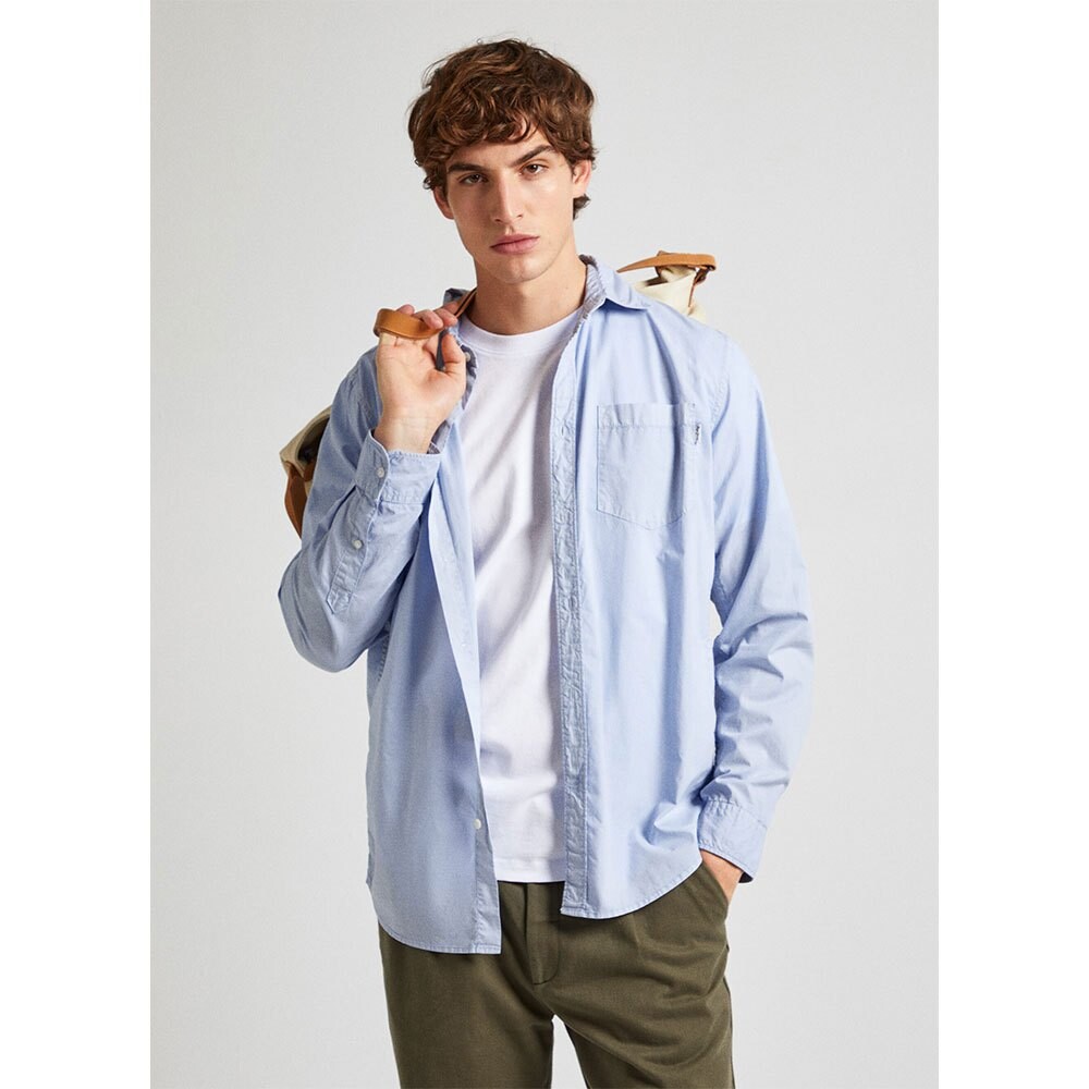 

Рубашка с длинным рукавом Pepe Jeans Prince, синий