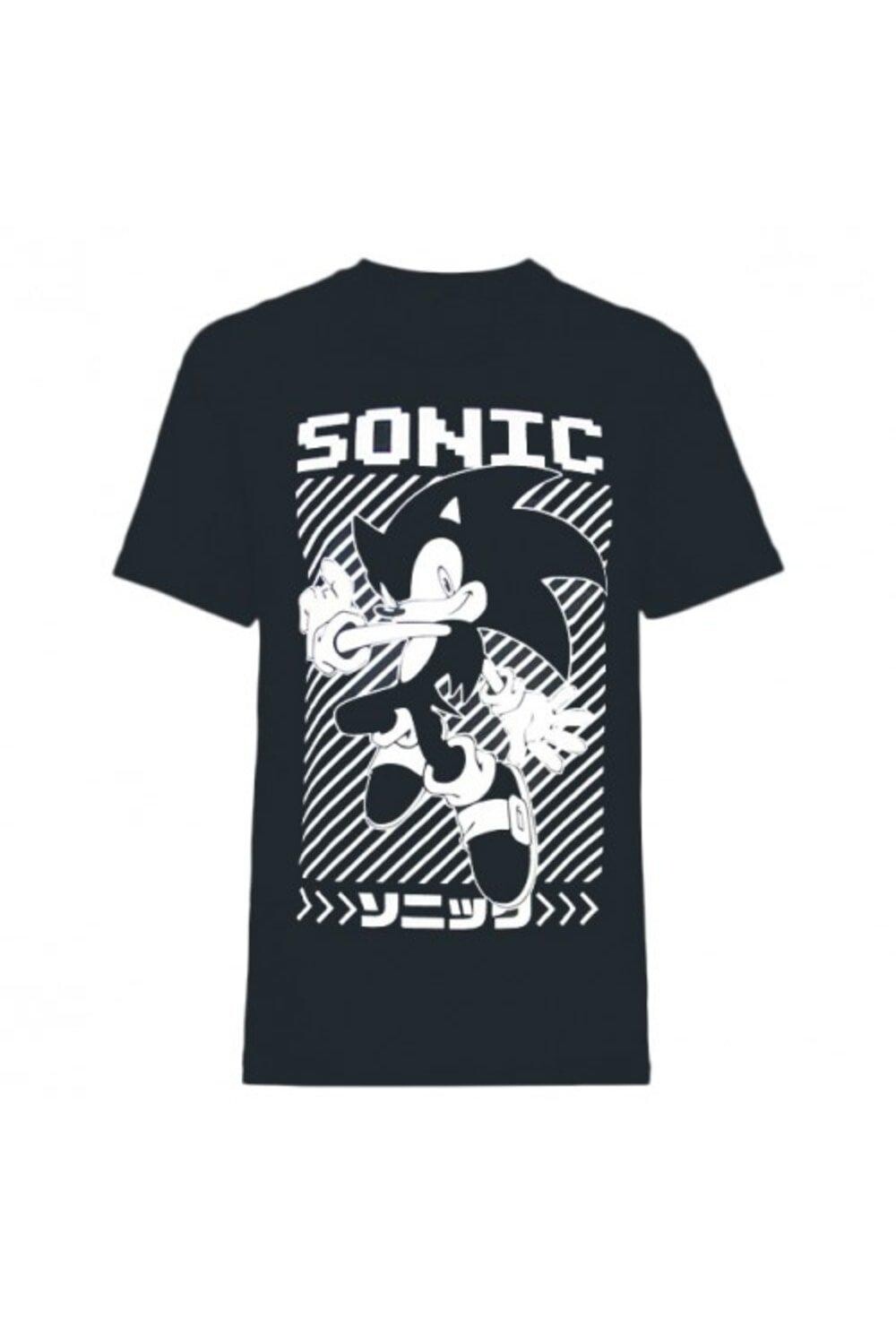 

Футболка с плакатом Sonic the Hedgehog, черный