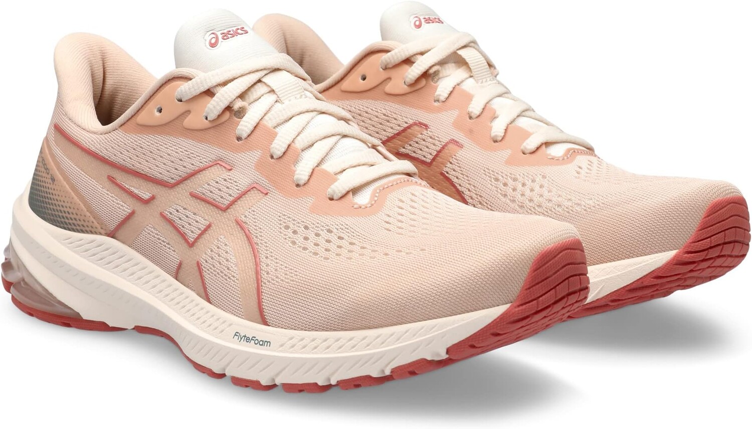 

Кроссовки GT-1000 12 ASICS, цвет Pale Apricot/Light Garnet