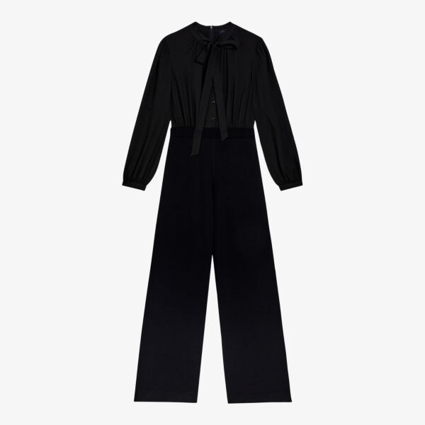 

Комбинезон leot из эластичной ткани с высоким воротником и приталенной талией Ted Baker, черный