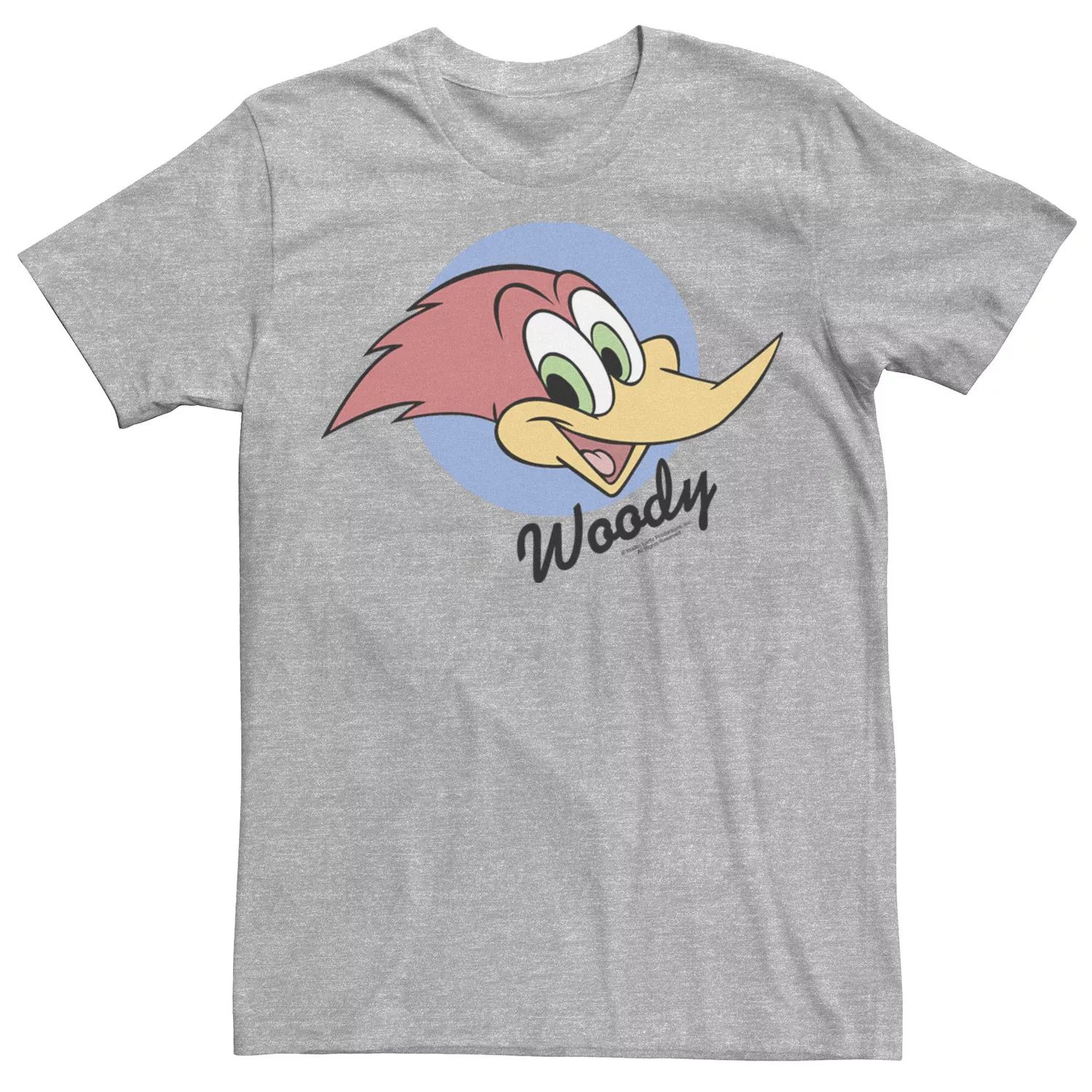 Мужская футболка с графическим логотипом Woody Woodpecker Circle Portrait Licensed Character