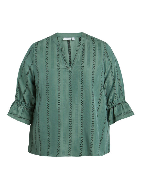 Блуза свободного кроя Evoked Vila, зеленый