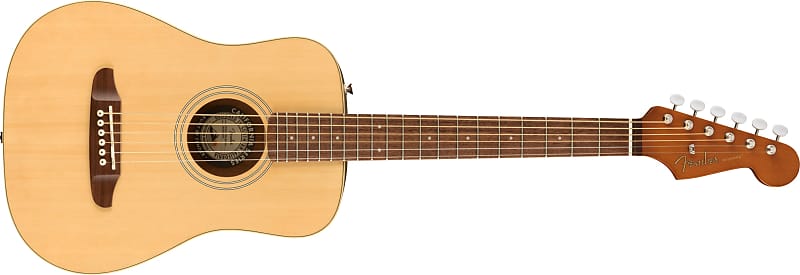 Акустическая гитара Fender Redondo Mini Acoustic Guitar - Natural мини акустическая гитара fender redondo с чехлом натуральный цвет fender redondo mini acoustic guitar with gig bag natural