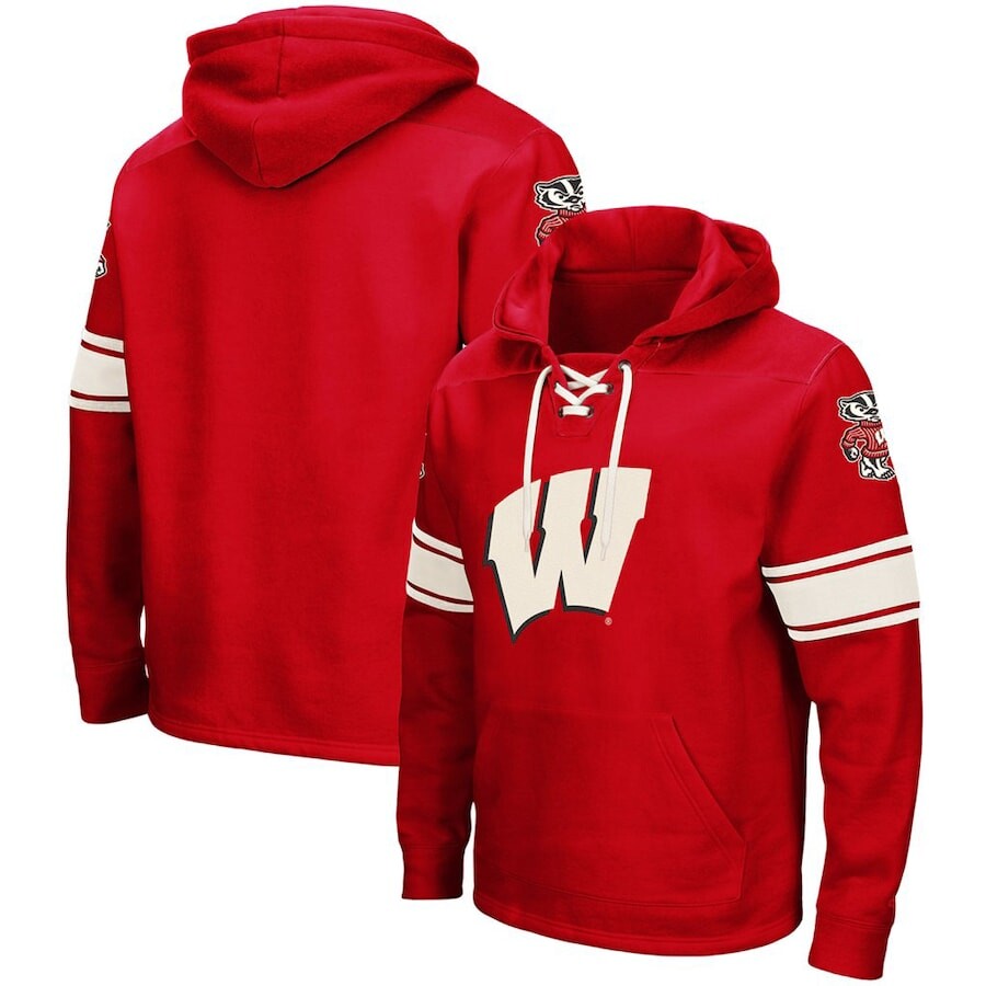 

Пуловер с капюшоном Colosseum Wisconsin Badgers, красный