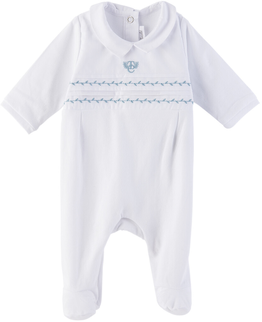 

Baby White Комбинезон с вышивкой Белый Tartine et Chocolat