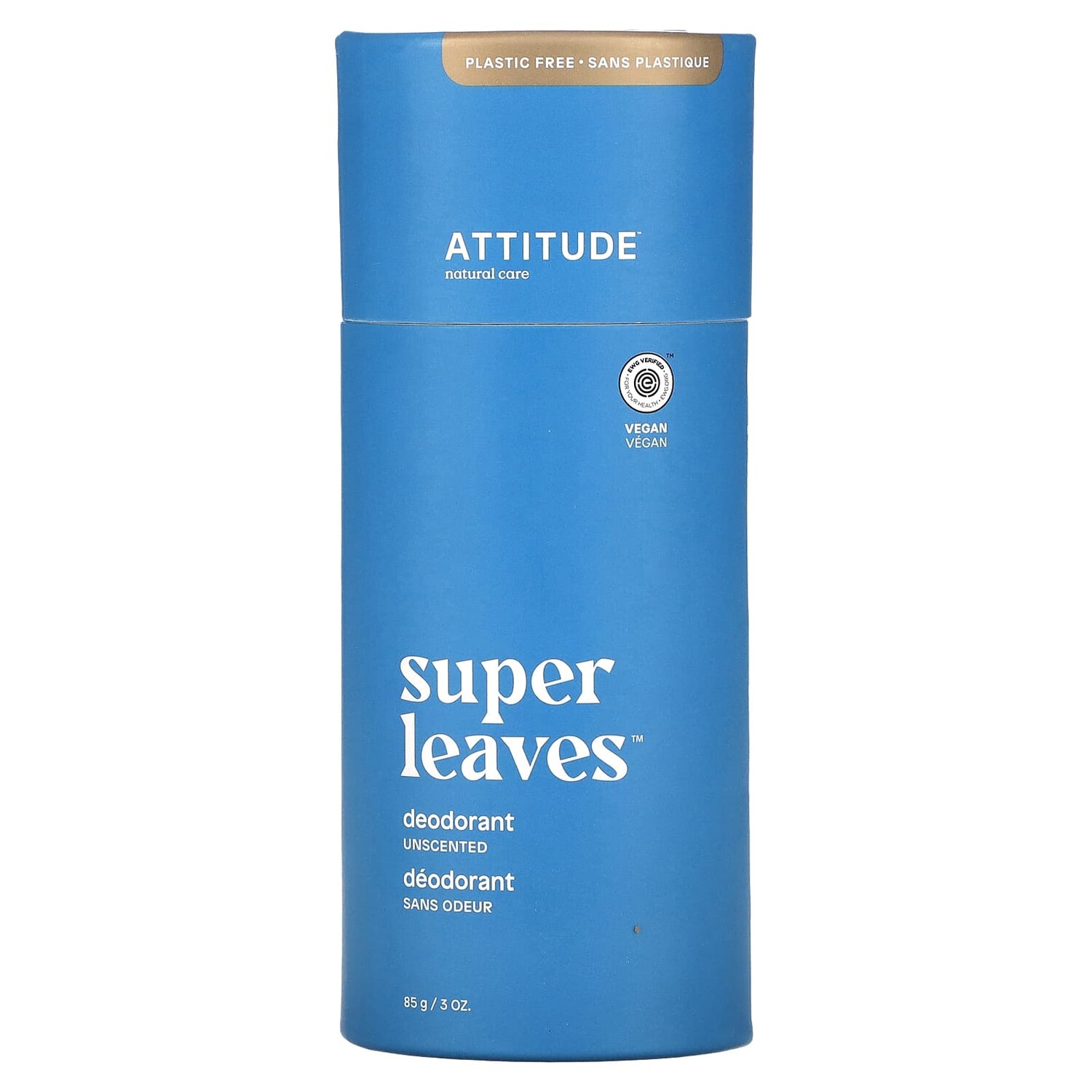 

Дезодорант Super Leaves, без запаха, 85 г (3 унции), ATTITUDE