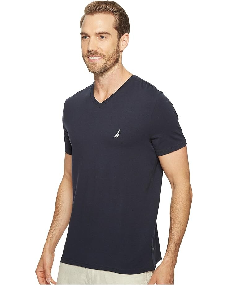 

Футболка Nautica Slim Fit V-Neck T-Shirt, темно-синий