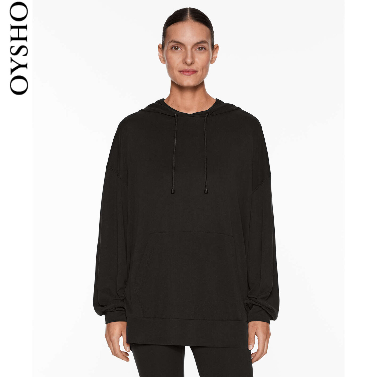 

Толстовка Oysho Modal с капюшоном, черный