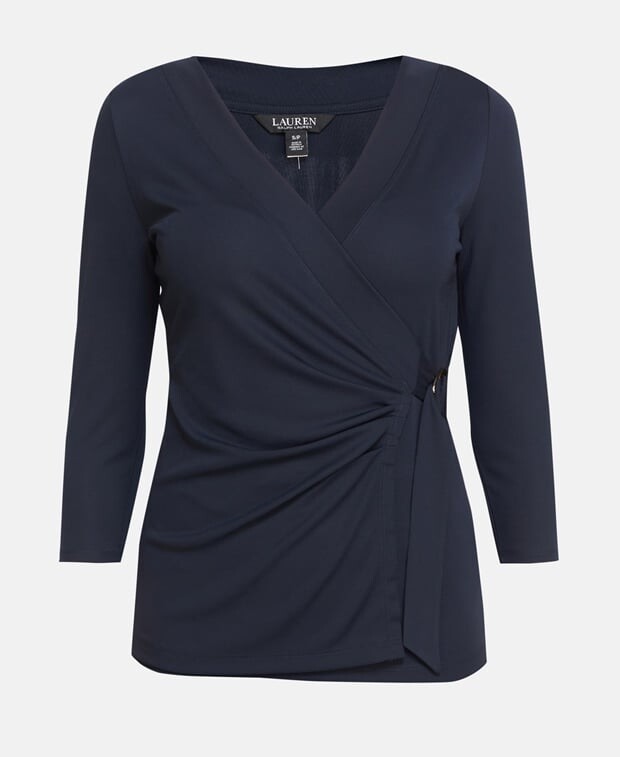 

Блузка с запахом Lauren Ralph Lauren, темно-синий