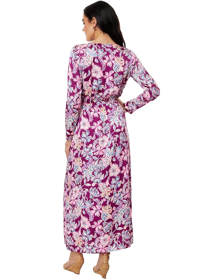 цена Платье Lilly Pulitzer Leolynn Long Sleeve Maxi, цвет Amarena Cherry Tropical with A Twist