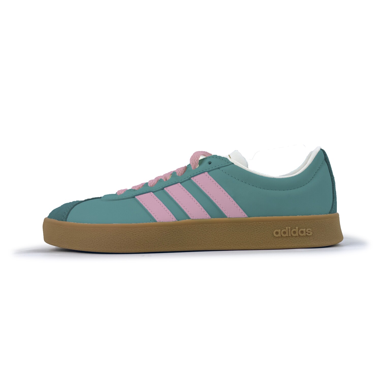 

Кроссовки adidas neo Vl Court Classic Skateboarding Shoes Unisex Low-top Pink/Green, цвет Pink Moon/Nori/Magnet