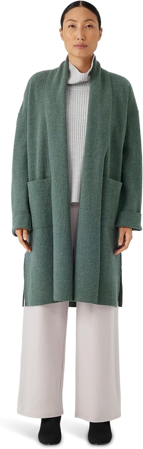 

Пальто с высоким воротником Eileen Fisher, цвет Cypress